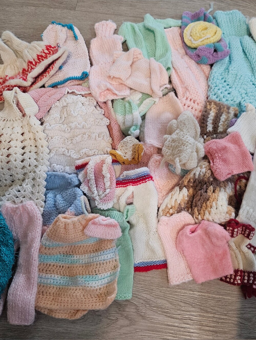 🧡3/$15 20+ Piece Mom Made Barbie Clothes Lot Knitted 2